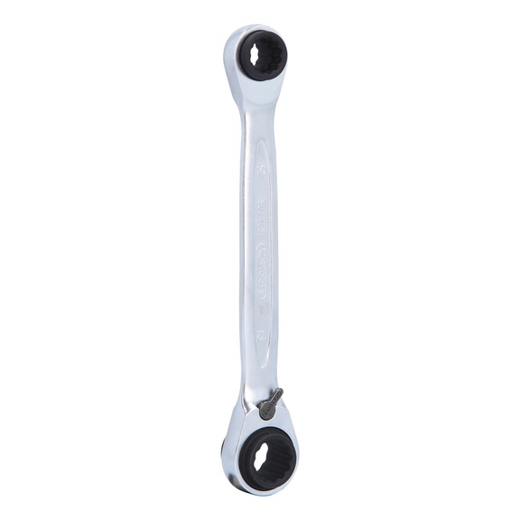 KS TOOLS 4-in-1 GEARplus reversible double ratchet ring spanner, 8x10x12x13 mm - 4 in 1 GEARplus reversible double ratchet ring spanner