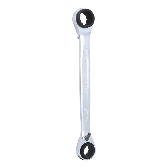 KS TOOLS 4-in-1 GEARplus reversible double ratchet ring spanner, 14x17x18x19 mm - 4 in 1 GEARplus reversible double ratchet ring spanner