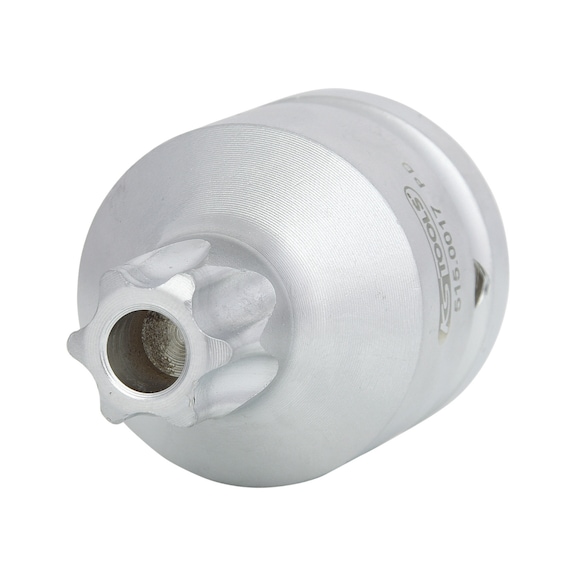 3/4 inch power bit socket TX with hole, short, TB80 - 3/4 inch power bit socket Torx