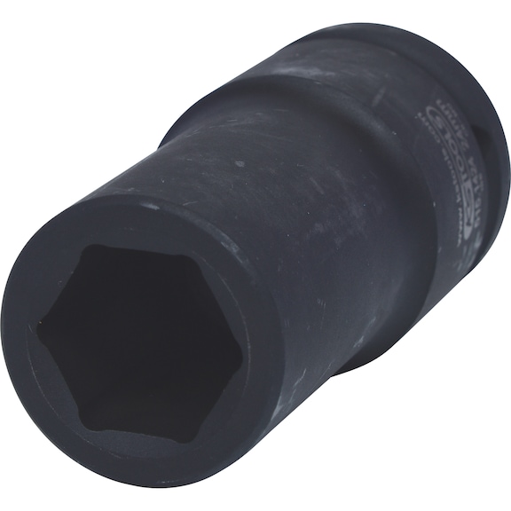 3/4 inch hex power socket, long, 24 mm on hanger - 3/4 inch hex power socket
