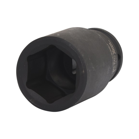 3/4 inch hex power socket, long, 36 mm on hanger - 3/4 inch hex power socket