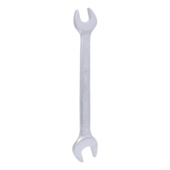 Double open-ended spanner, 17x19 mm on hanger - Double open-end spanner