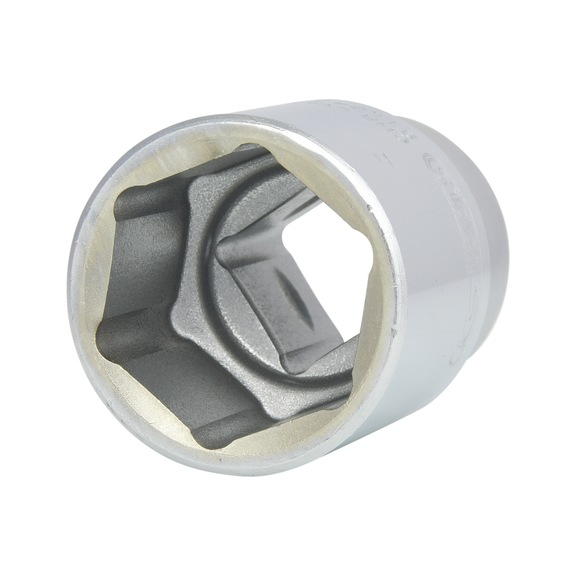 3/4 inch hex socket, short, 32 mm on hanger - 3/4 inch hex socket