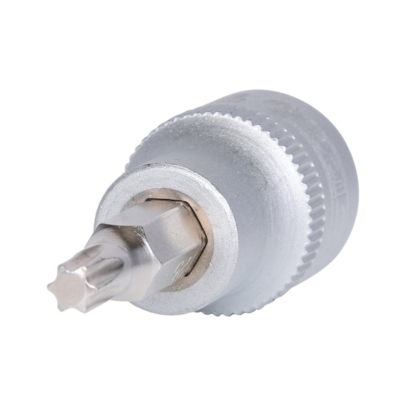 3/8 inch TX socket bit, T25 on hanger - 3/8 inch Torx bit socket