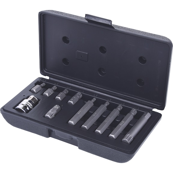 KS TOOLS 10 mm bit set, 11 pieces, multi-tooth - Bit set