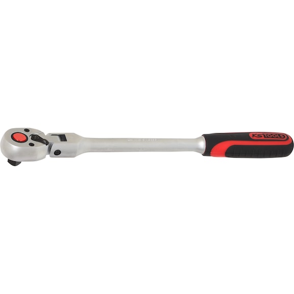 3/8 inch jointed reversible ratchet, 72 teeth - KS TOOLS Ratchet (stepped spanner)