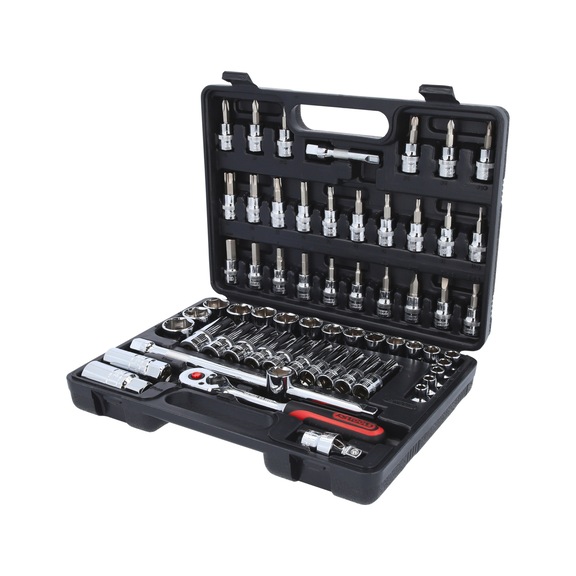3/8 inch CHROMEplus socket wrench set, 61-piece - CHROMEplus socket wrench (set)