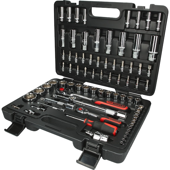 KS TOOLS 1/4 Zoll ,1/2 Zoll CHROMEplus Steckschl&uuml;ssel-Satz, 78-teilig - CHROMEplus Steckschl&uuml;ssel (Satz)