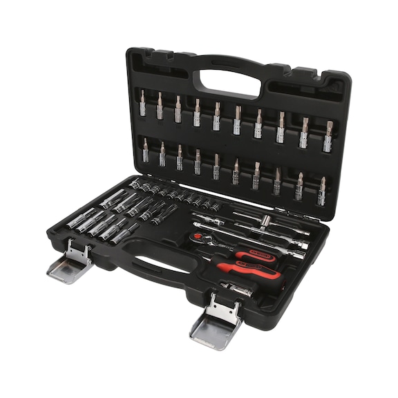 1/4 inch CHROMEplus socket wrench set, 47 pieces - CHROMEplus socket wrench (set)