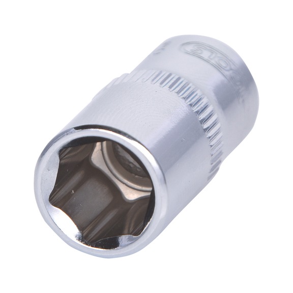 1/4 inch CHROMEplus hex socket, 8 mm on hanger - 1/4 inch CHROMEplus hex socket