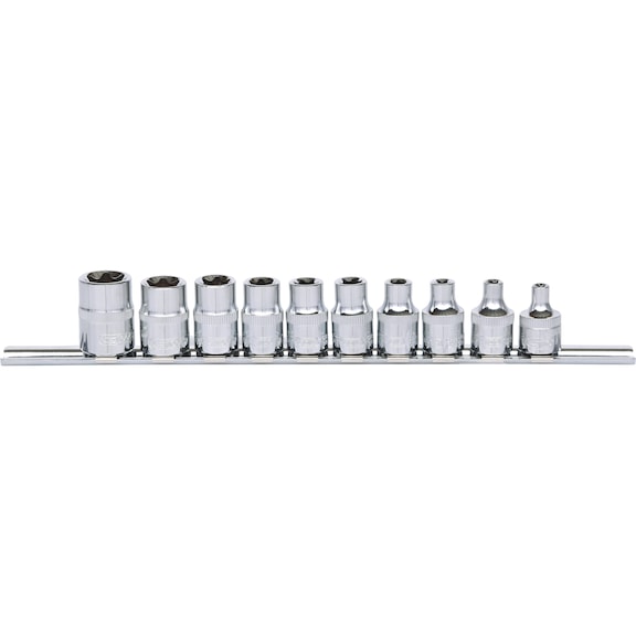 3/8 inch CHROMEplus TX-E socket set, 10-piece - CHROMEplus socket wrench (set)