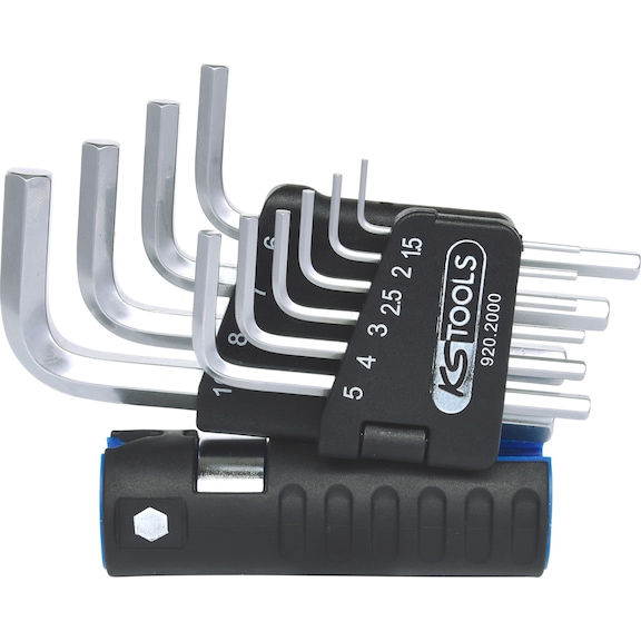 KS TOOLS 3-in-1 hexagon socket angle pin wrench set