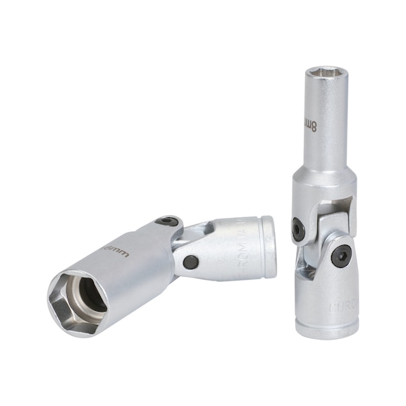 3/8 inch glow plug socket wrench, short, 75 mm, 12 mm - Glow plug socket wrench