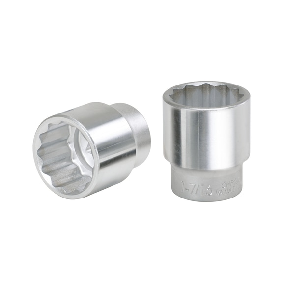 3/4 inch 12-point socket, short, 25 mm - 3/4 inch 12-point socket