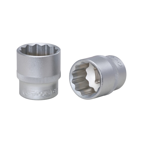 3/8 inch 12-point socket, 6 mm on hanger - 3/8 inch 12-point socket