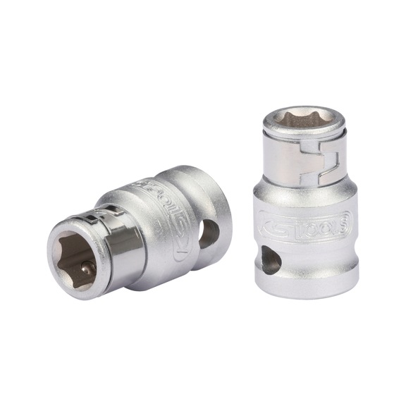 3/8 inch bit adapter socket, 3/8 inch x 5/16 inch, 28 mm - 3/8 inch bit adapter