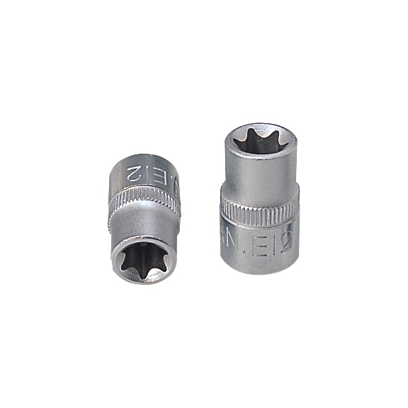 3/8 inch TX E socket, E20 on hanger - 3/8 inch Torx E socket