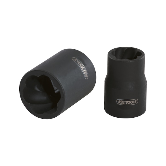 3/8 inch spiral profile power socket, 18 mm - 3/8 inch spiral profile power socket