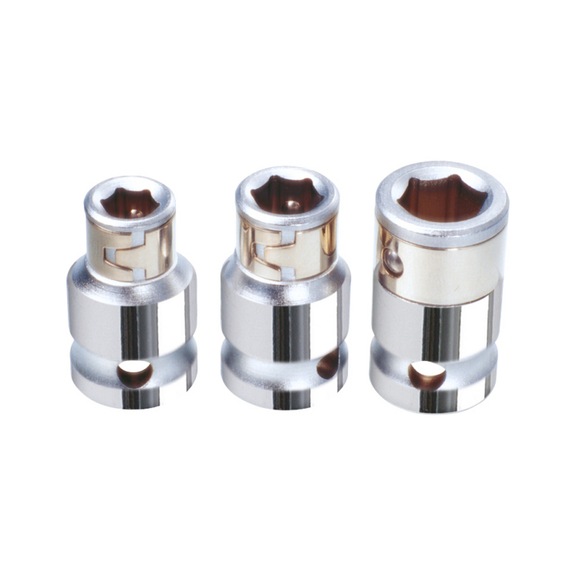 3/8 inch CHROMEplus bit adapter socket, for 1/4 inch - 3/8 inch bit adapter