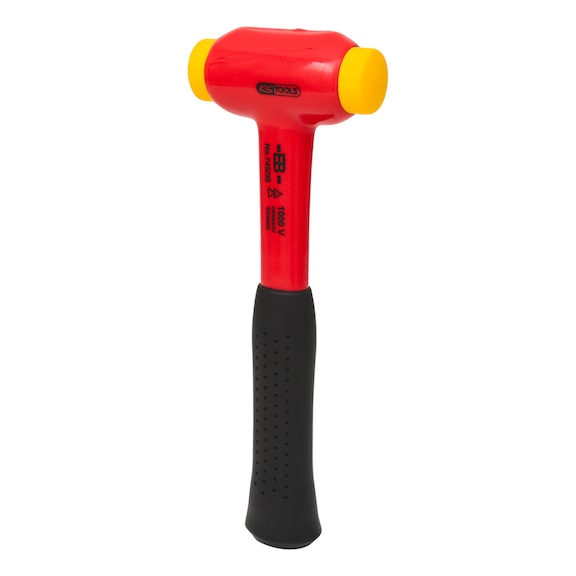 KS TOOLS Soft-face hammer with protective insulation, head diameter: 35 mm - Soft-face hammer