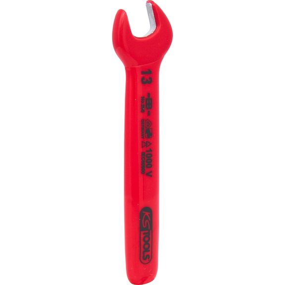 Open-end wrench with protective insulation, 13 mm - Open-end spanner with protective insulation