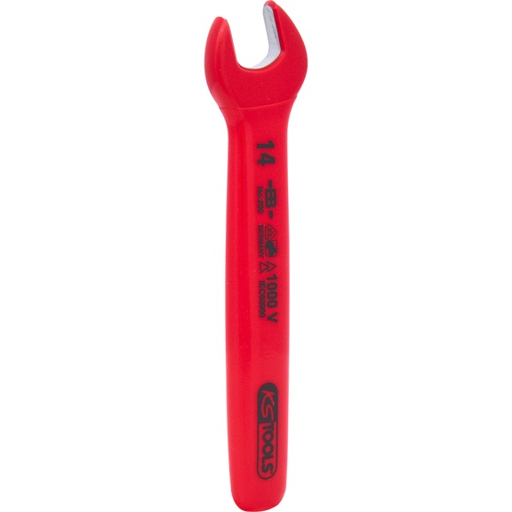 KS TOOLS Open-end spanner with protective insulation, 14 mm - Open-end spanner with protective insulation