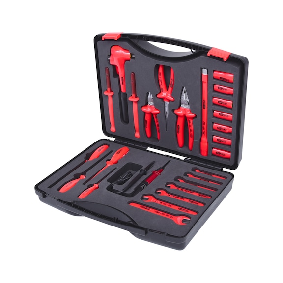 Tool set with insulated tools, 26 pieces - Multifunctional tool
