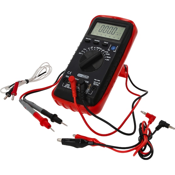 Digital multimeter incl. test probes and crocodile clips - Multimeter