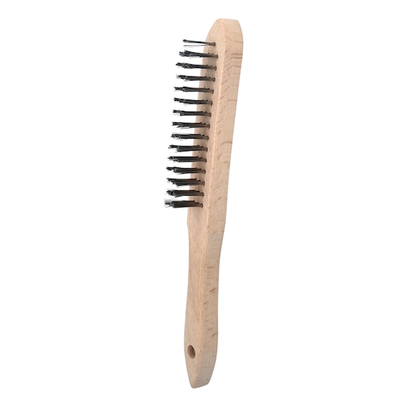 Stainless steel hand wire brush, 3 rows, 290 mm - Brushes