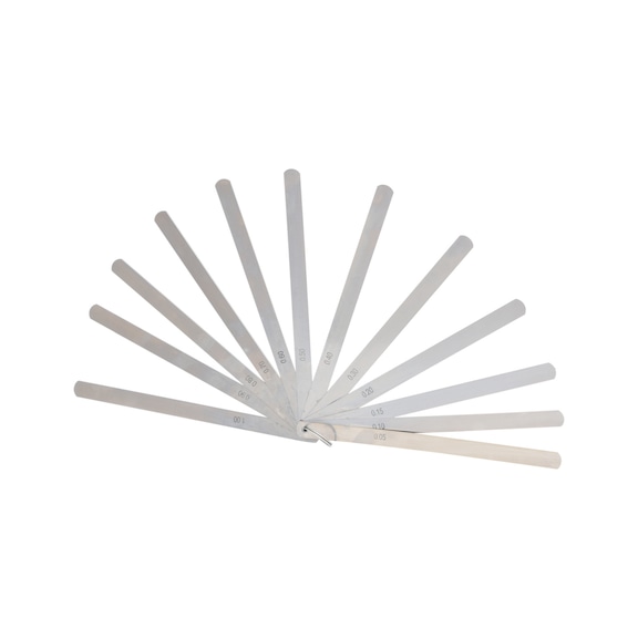 Piston feeler gauge, 13 leaves, 0.05-1 mm, 200 mm long - Special gauge