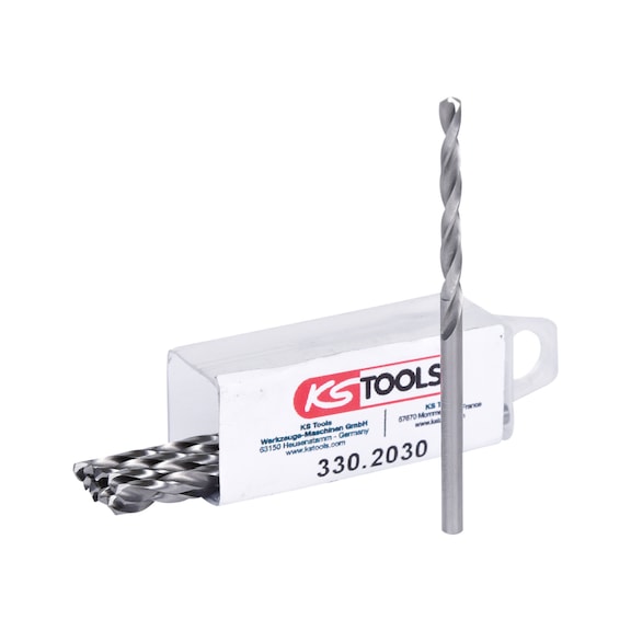 HSS-G twist drill, 3 mm, pack of 10 - HSS-G twist drill