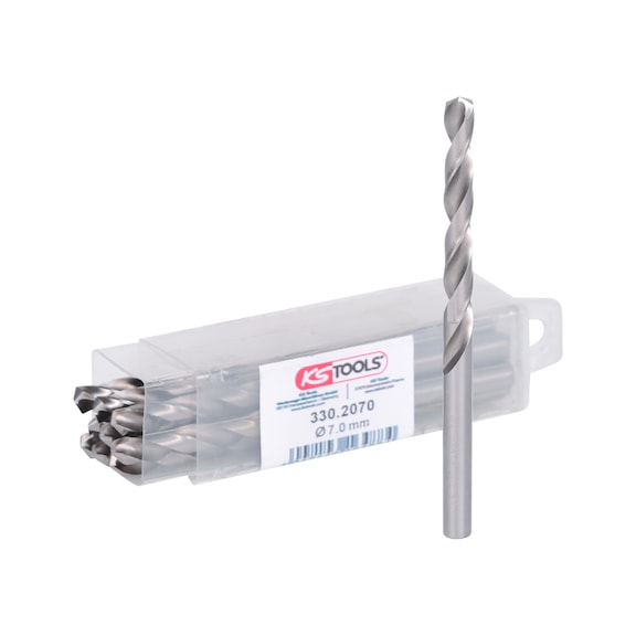 HSS-G twist drill, 7 mm, pack of 10 - HSS-G twist drill