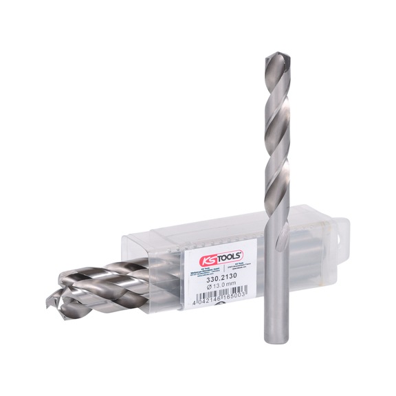 KS TOOLS HSS-G twist drill, 13 mm, pack of 5 - HSS-G twist drill