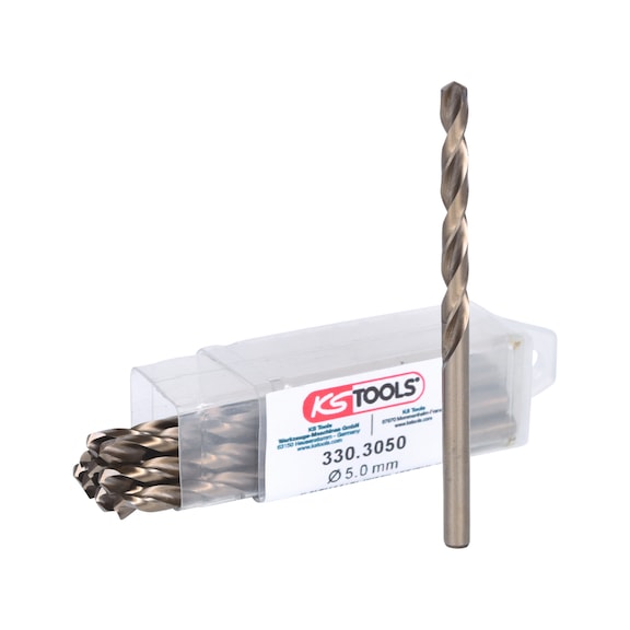 HSS-G Co 5 twist drill, 5 mm, pack of 10 - HSS-G Co 5 twist drill