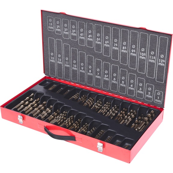 HSS-G Co 5 twist drill bit set, 230 pieces, 1-13 mm - HSS-G Co 5 twist drill