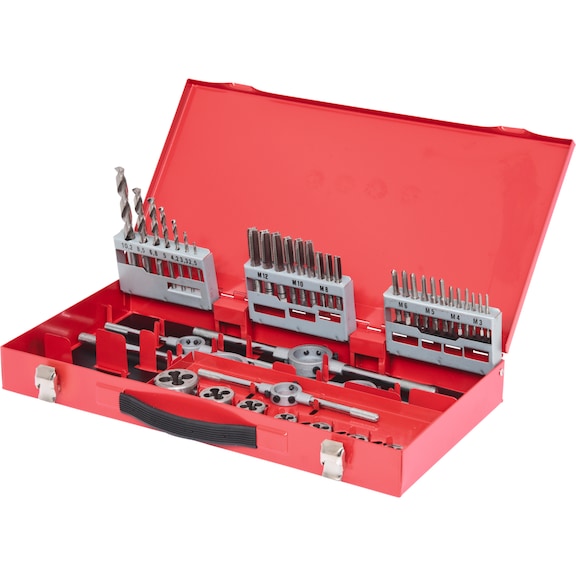HSS thread cutting tool set, 44-piece - Thread tool