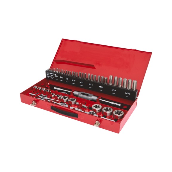 HSS Co thread cutting tool set, 54-piece - Thread tool
