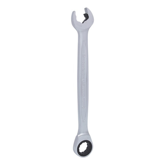 DUO GEARplus combination wrench, open-end ratchet function 15 mm - DUO GEARplus combination spanner
