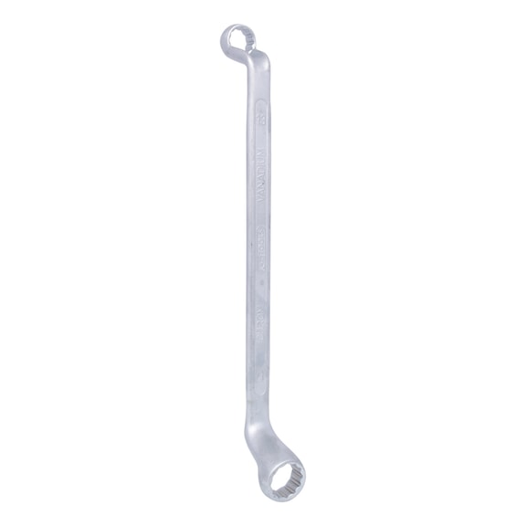 Double ring spanner, offset, 13x17 mm on hanger - Double ring spanner, offset