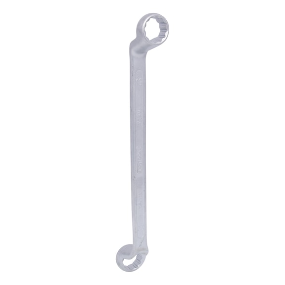 Double ring spanner, offset, 19x22 mm on hanger - Double ring spanner, offset