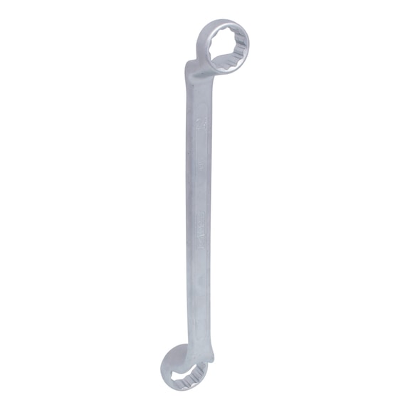 Double ring spanner, offset, 24x30 mm on hanger - Double ring spanner, offset