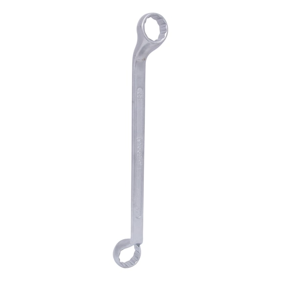Double ring spanner, offset, 27x32 mm on hanger - Double ring spanner, offset