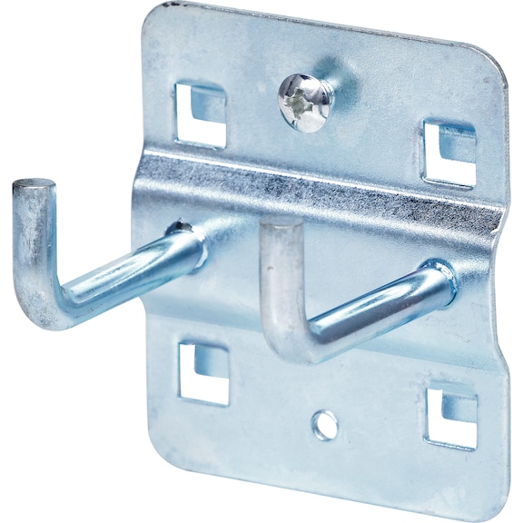 Double tool holder with vertical hook end, D: 6 mm, 35 mm - Tool holder, workpiece holder (other)
