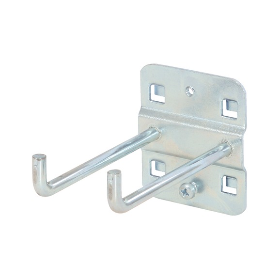 Double tool holder with vertical hook end, D: 6 mm, 75 mm - Tool holder, workpiece holder (other)