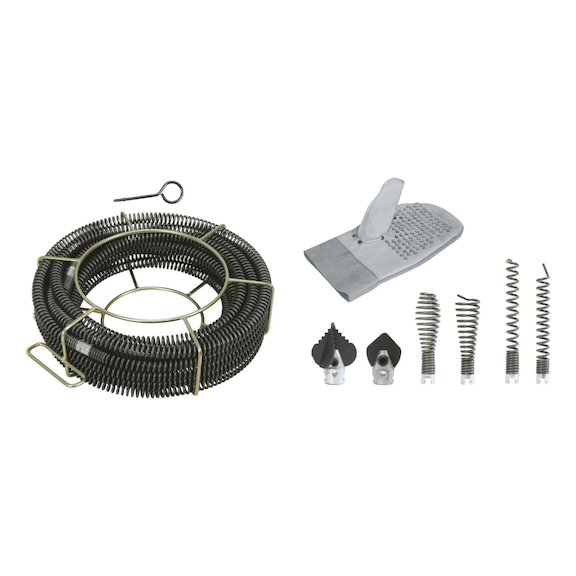 Drain and pipe cleaning tool set D: 22 mm, 14 pieces - Sewer cleaning, renovation (sewer work)