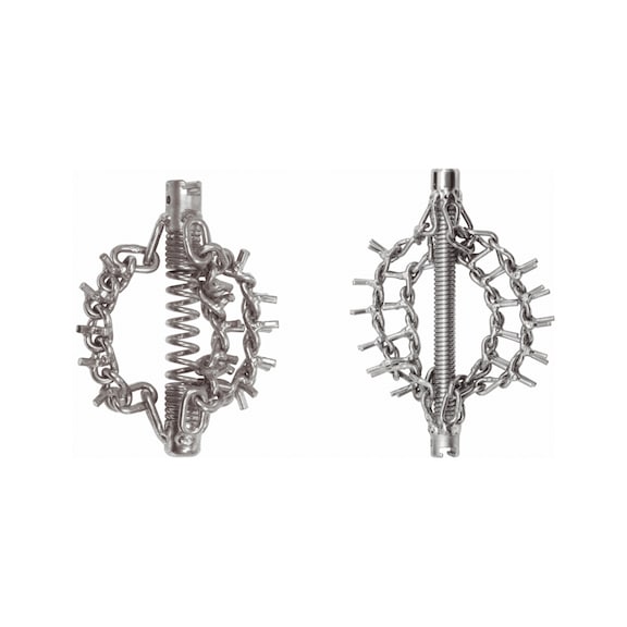 Chain slinger head with spike chain, 2 chains D:30 mm, 16 mm - Sewer cleaning, renovation (sewer work)