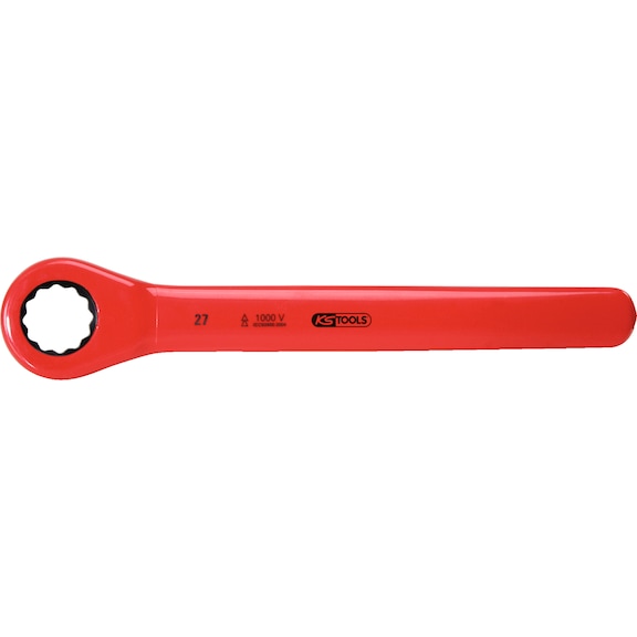 Ratchet ring spanner with protective insulation, 3/4 inch - Ratchet ring spanner with protective insulation