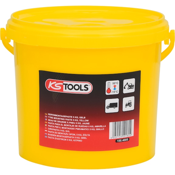 KS TOOLS Reifenmontagepaste 5 kg, gelb - Reifenmontagepaste