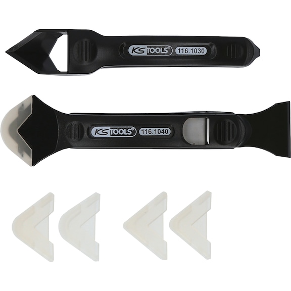 KS TOOLS FUGENFIX silicone scraper and squeegee set, 7 pieces - Puller