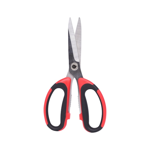KS TOOLS Universal-Werkstattschere, 190mm, schwarz-rot - Universalschere